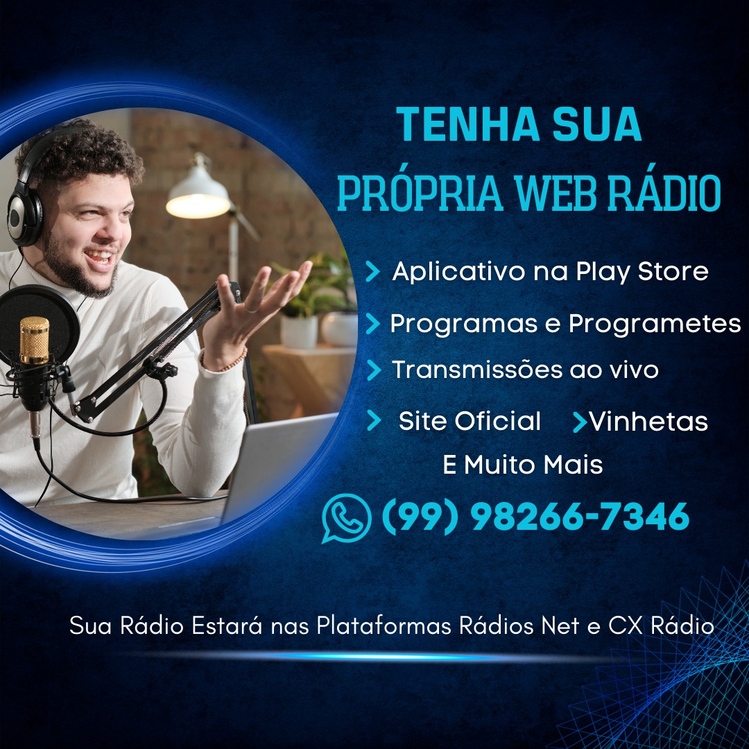 TENHA SUA PROPRIA RÁDIO COMPLETA COM APLICATIVO E  SITE PERSONALIZADO